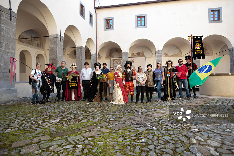 韦莱特里的旗手和音乐家图片素材