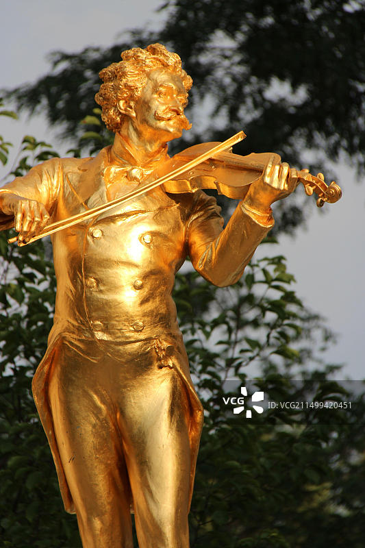 维也纳的约翰·施特劳斯纪念碑图片素材