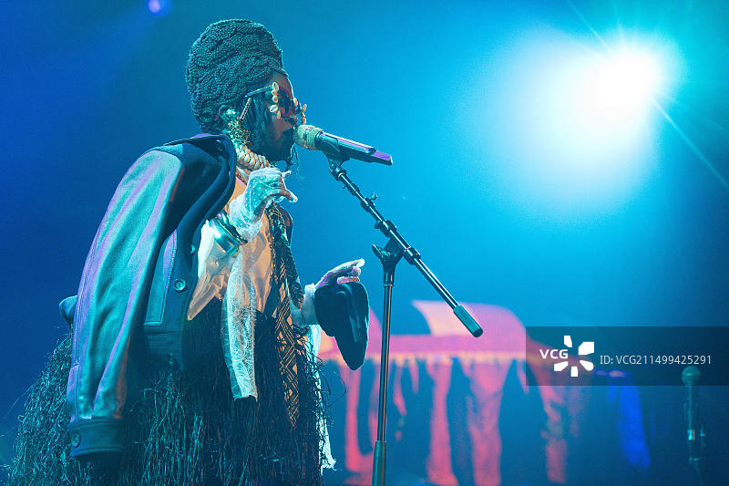 美国音乐家劳伦·希尔演出图片素材