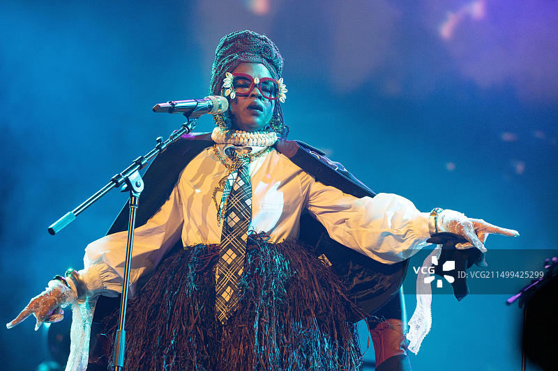 美国音乐家劳伦·希尔演出图片素材