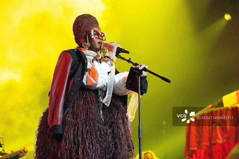 美国音乐家劳伦·希尔演出图片素材