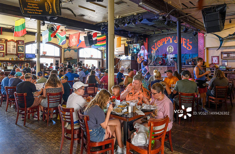 美国佛罗里达州基韦斯特杜瓦尔街马虎乔酒吧内部图片素材