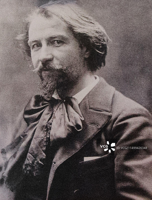 法国作曲家古斯塔夫·夏庞蒂埃 (1860-1956)图片素材