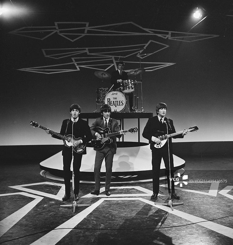 荷兰的电视（披头士乐队，林戈·斯塔尔因病缺席，由吉米·尼科尔代替）图片素材
