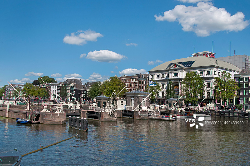 阿姆斯特丹阿姆斯特尔河畔的皇家卡雷剧院（新文艺复兴剧院）图片素材
