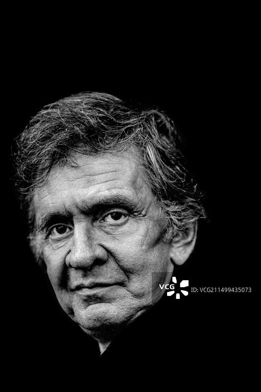 1992年，挪威伍德音乐节：在后台与约翰尼·卡什的会面图片素材