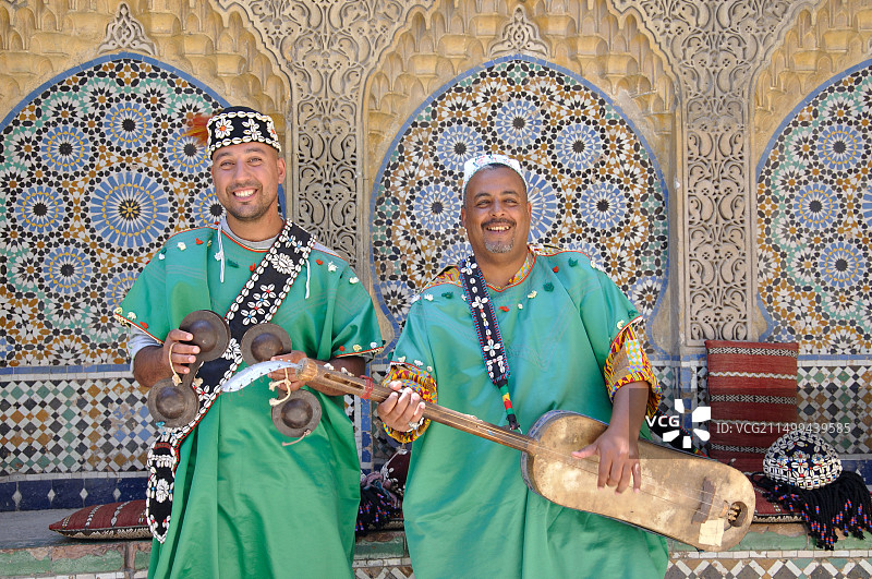 摩洛哥格纳瓦音乐家图片素材
