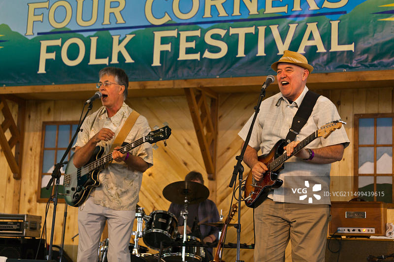 MARLEYS GHOST在2014年科罗拉多州四角民俗节日上表演图片素材