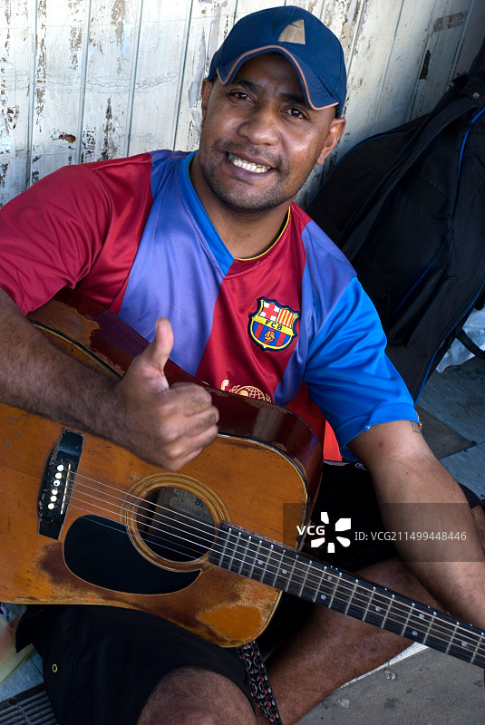 斐济楠迪音乐家图片素材