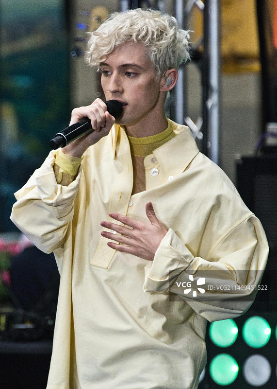 纽约特洛耶·希文“今日秀”夏季演唱会表演图片素材