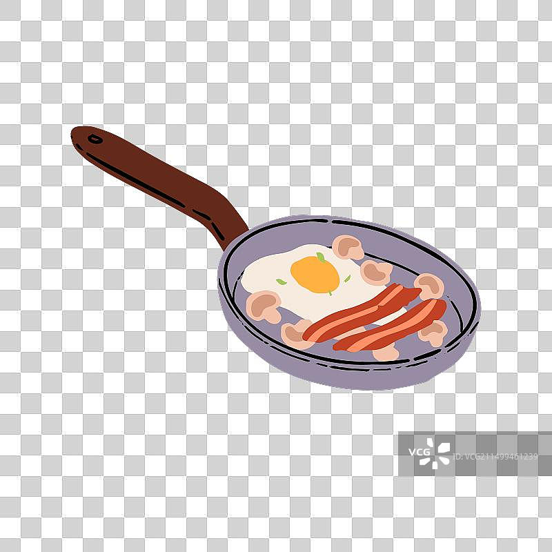 传统英式早餐炒鸡蛋图片素材