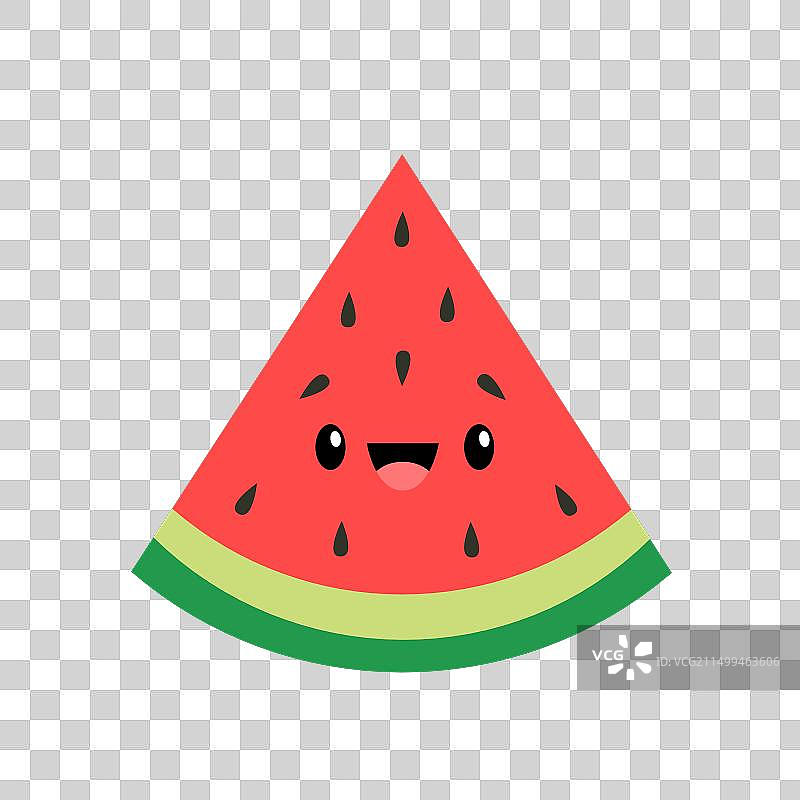 可爱卡通西瓜切片图标图片素材