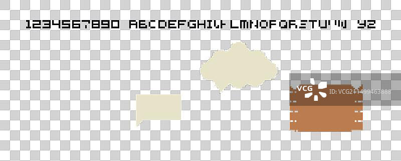 像素画：复古8位按钮箭头边框图片素材