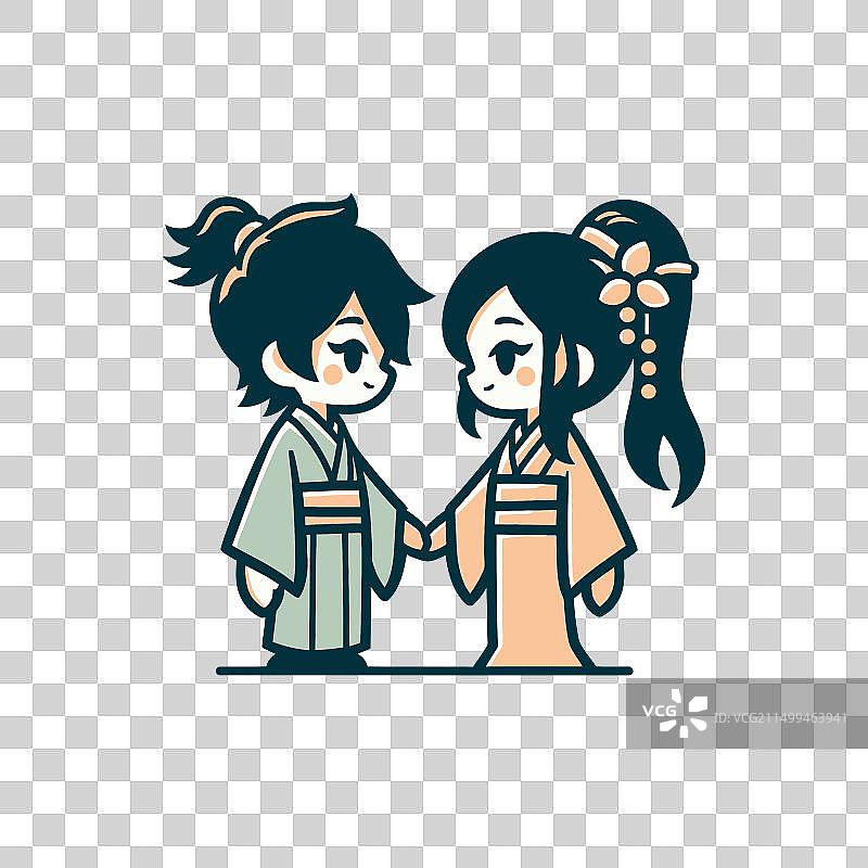 七夕浪漫情侣图片素材