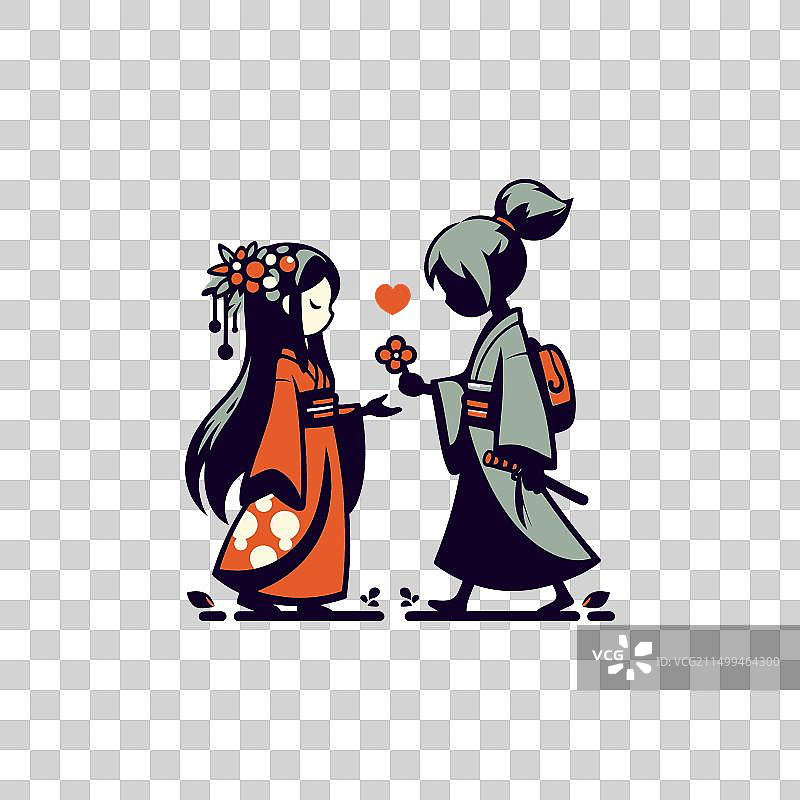 七夕浪漫情侣图片素材