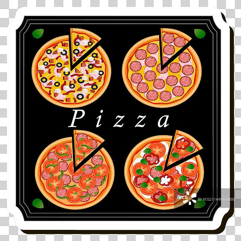 美味披萨店菜单披萨图片素材