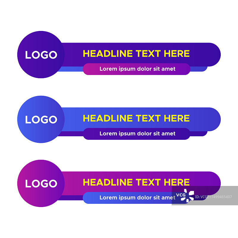 电视节目页头三行字幕模板样机图片素材