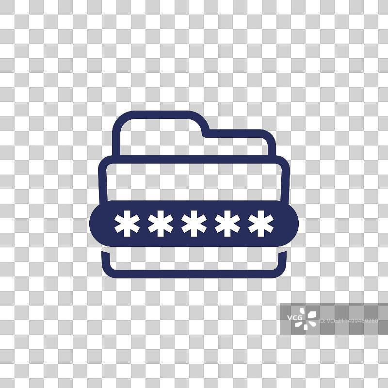 带有密码图标的文件夹图片素材