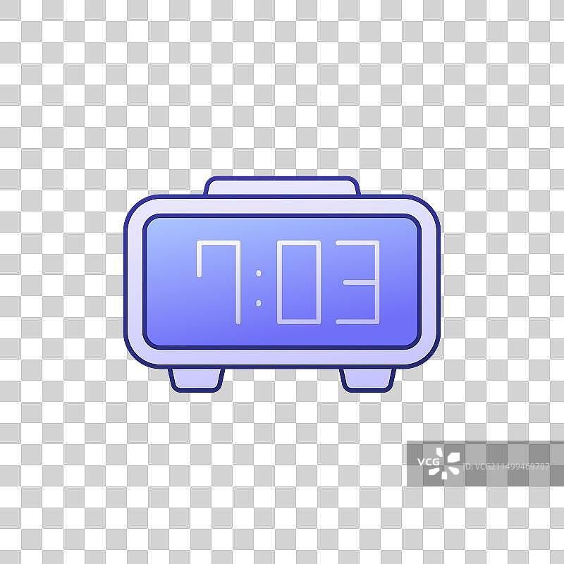 带轮廓的数字时钟图标图片素材
