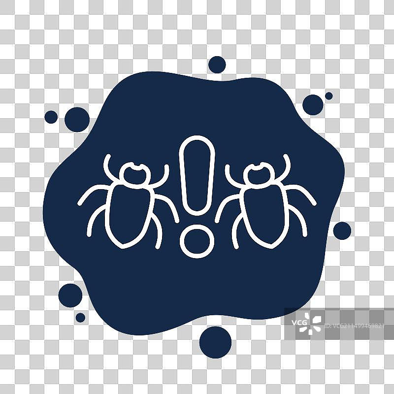 害虫警告线性图标图片素材