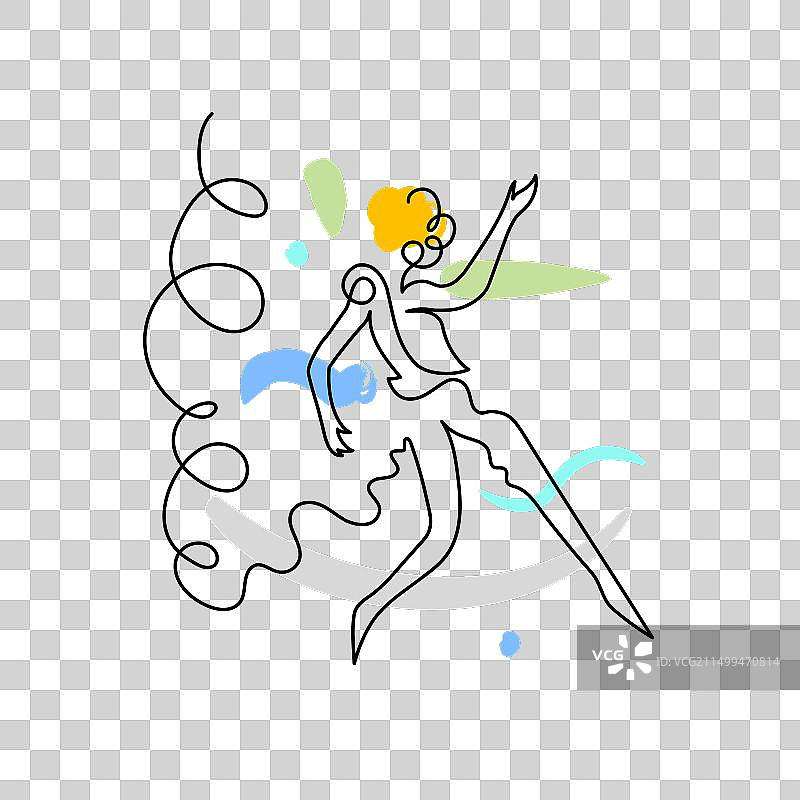 充满活力的节奏：舞蹈抽象图片素材