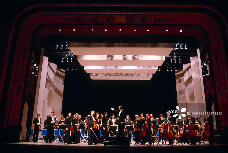 特拉华交响乐团在大歌剧院演出；美国特拉华州威明顿图片素材