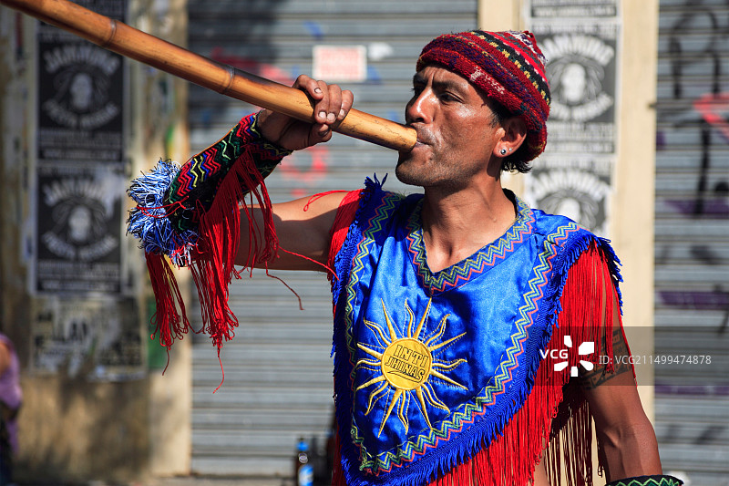 阿根廷布宜诺斯艾利斯圣特尔莫街头艺人图片素材