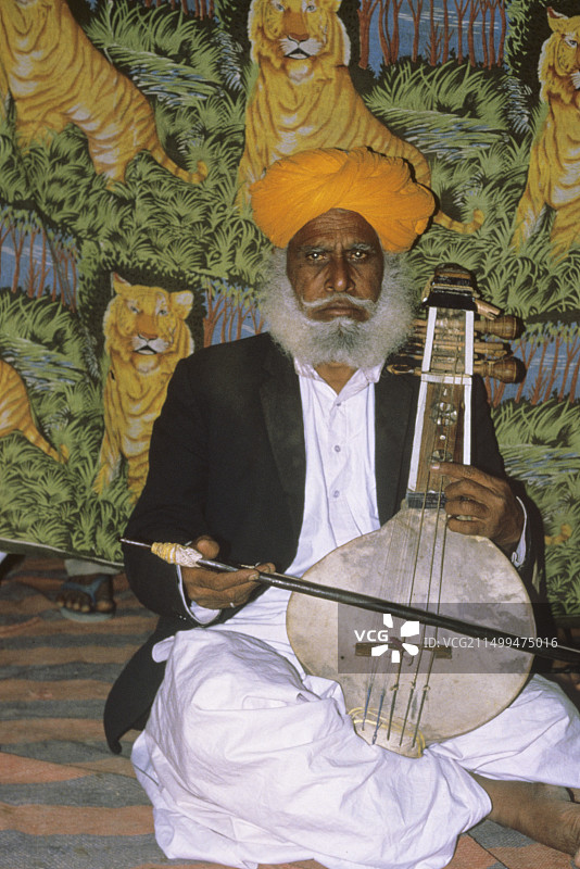 传统印度音乐家图片素材