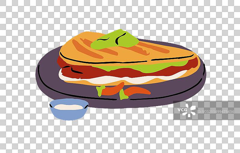 玉米饼肉馅香辣墨西哥烤饼图片素材