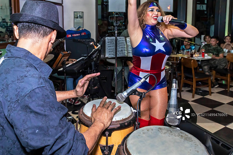 马尼拉绿地哈瓦那咖啡厅万圣节派对图片素材