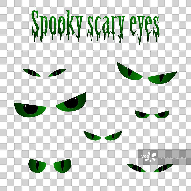 黑暗中发光的恐怖眼睛图片素材