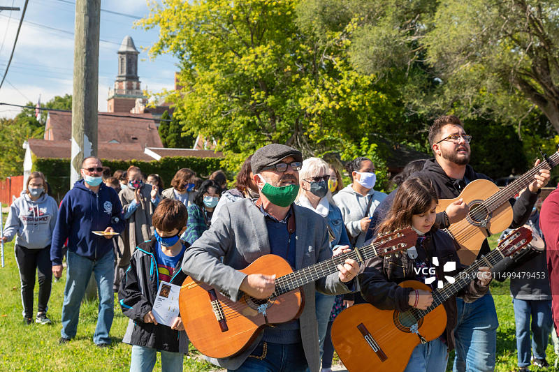 美国密歇根州底特律的传教士队伍图片素材