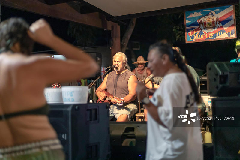 夏威夷卡拉帕纳夜市图片素材