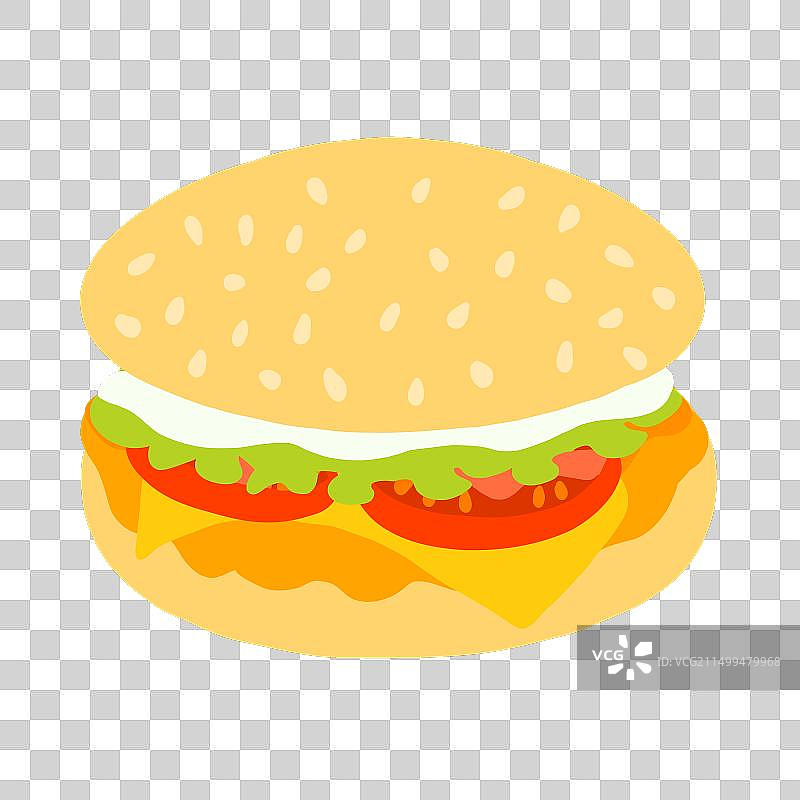 大汉堡配鸡排和新鲜番茄沙拉图片素材