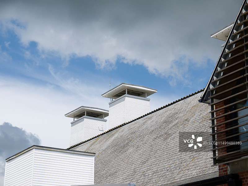 斯内普麦芽厂音乐厅的屋顶细节，萨福克郡斯内普图片素材