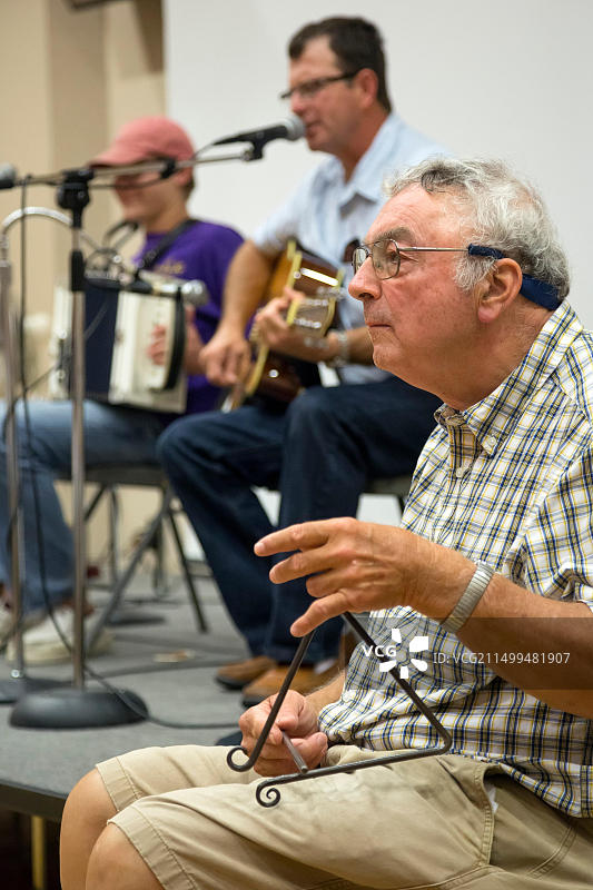 路易斯安那州尤尼斯—国家公园管理局草原阿卡迪亚文化中心的卡津音乐工作室图片素材