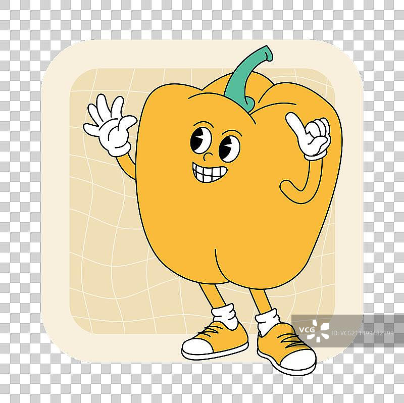 复古时髦的辣椒粉角色图片素材