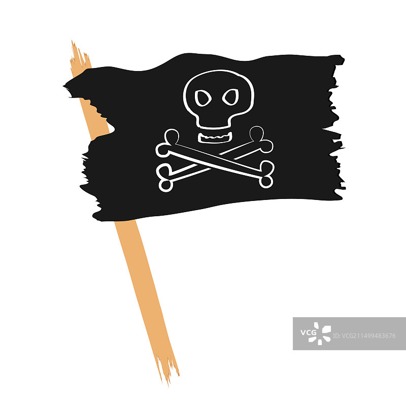 带骷髅头的海盗旗图片素材