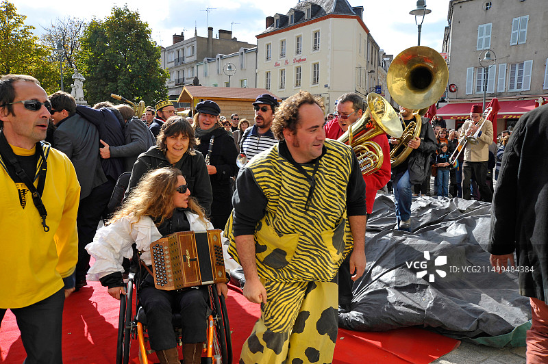 法国德塞夫勒省帕尔特奈的爵士乐图片素材