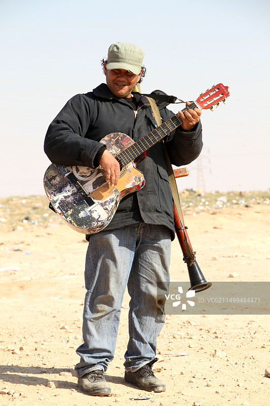 在利比亚歌唱的叛乱分子图片素材