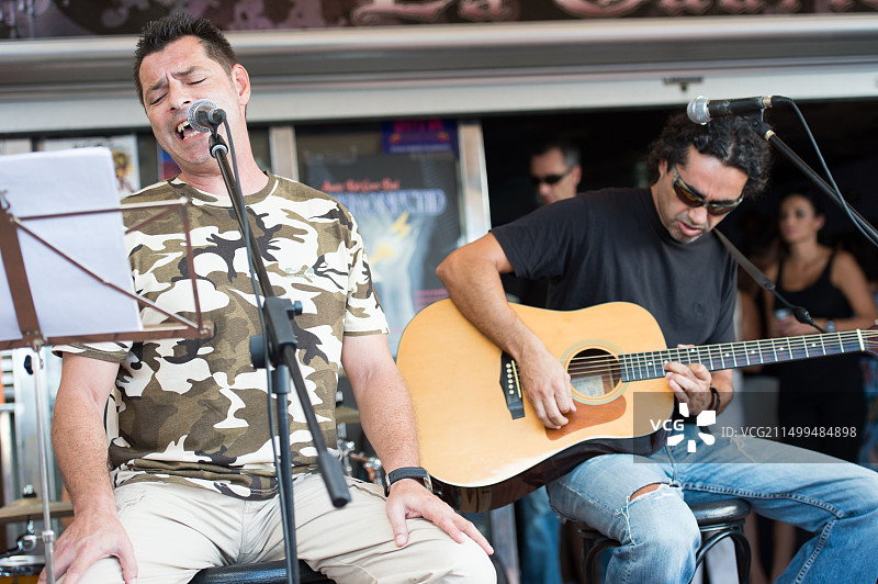 西班牙拉斯帕尔马斯音乐酒吧演唱会图片素材