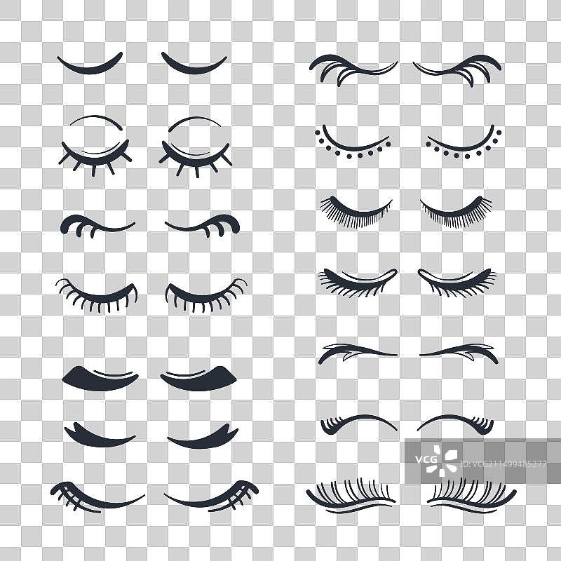 不同款式的假睫毛图片素材