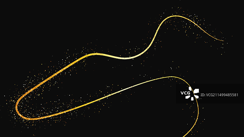 金光闪闪的纸屑波和星尘图片素材