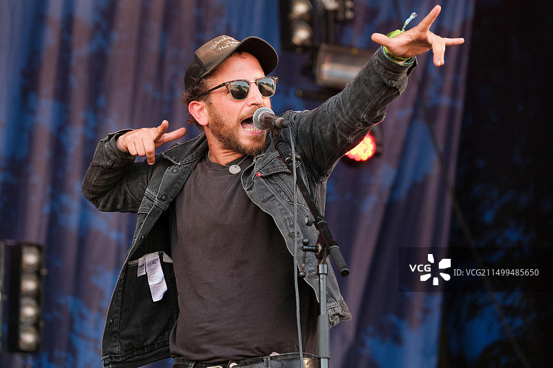 康拉德·伯德在克罗普雷迪会议上表演，英国班伯里，2022年8月13日图片素材