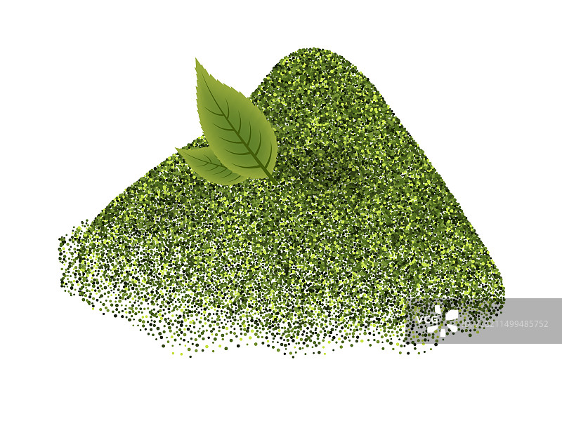 抹茶粉飞溅效果图片素材