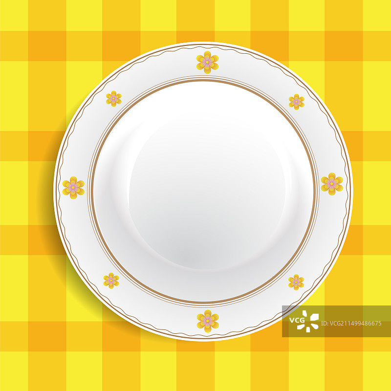 旧图案陶瓷盘图片素材