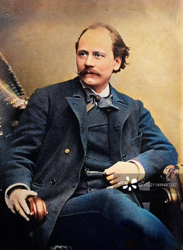 法国作曲家儒勒·马斯内肖像（1842-1912）图片素材