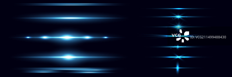 红色水平镜头光晕激光束图片素材