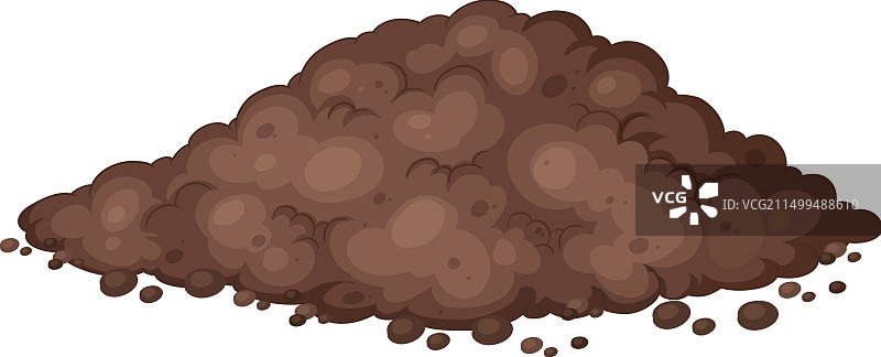 卡通风格的棕色土壤堆图片素材