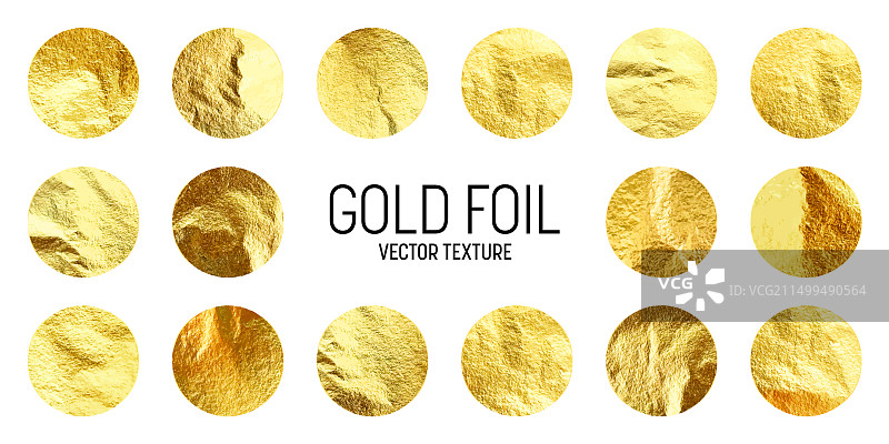 金色箔片闪亮手工圆圈图片素材